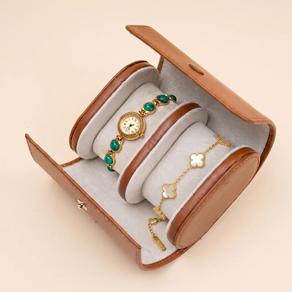 Emerald Glow Watch Bracelet Stack | Salty