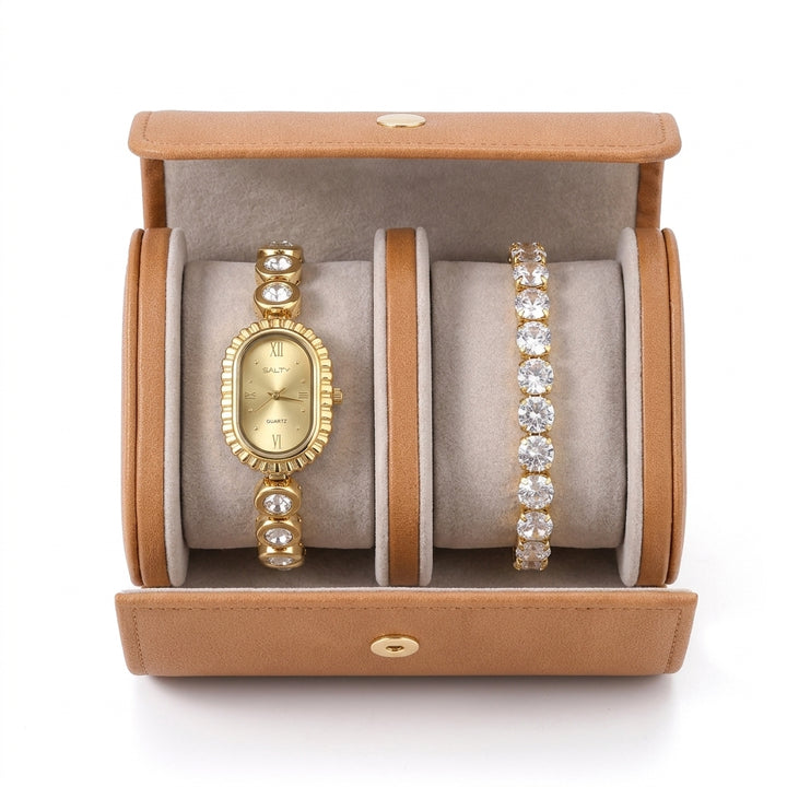 Golden Halo Watch Bracelet Stack