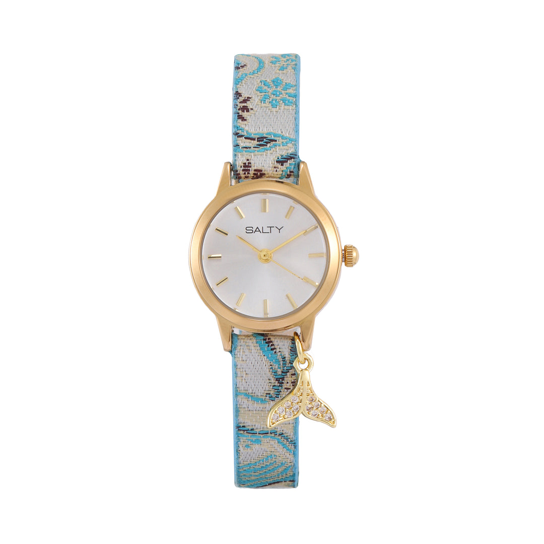 Azure Grace Watch Bracelet Stack