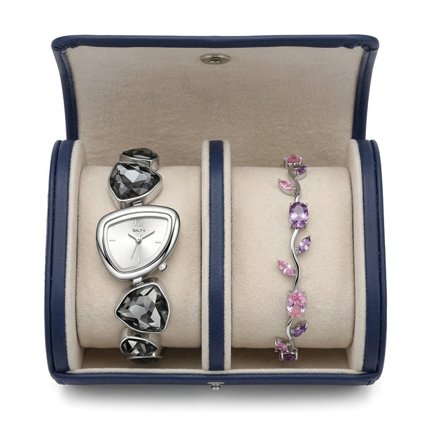 Noir Gleam Watch Bracelet Stack