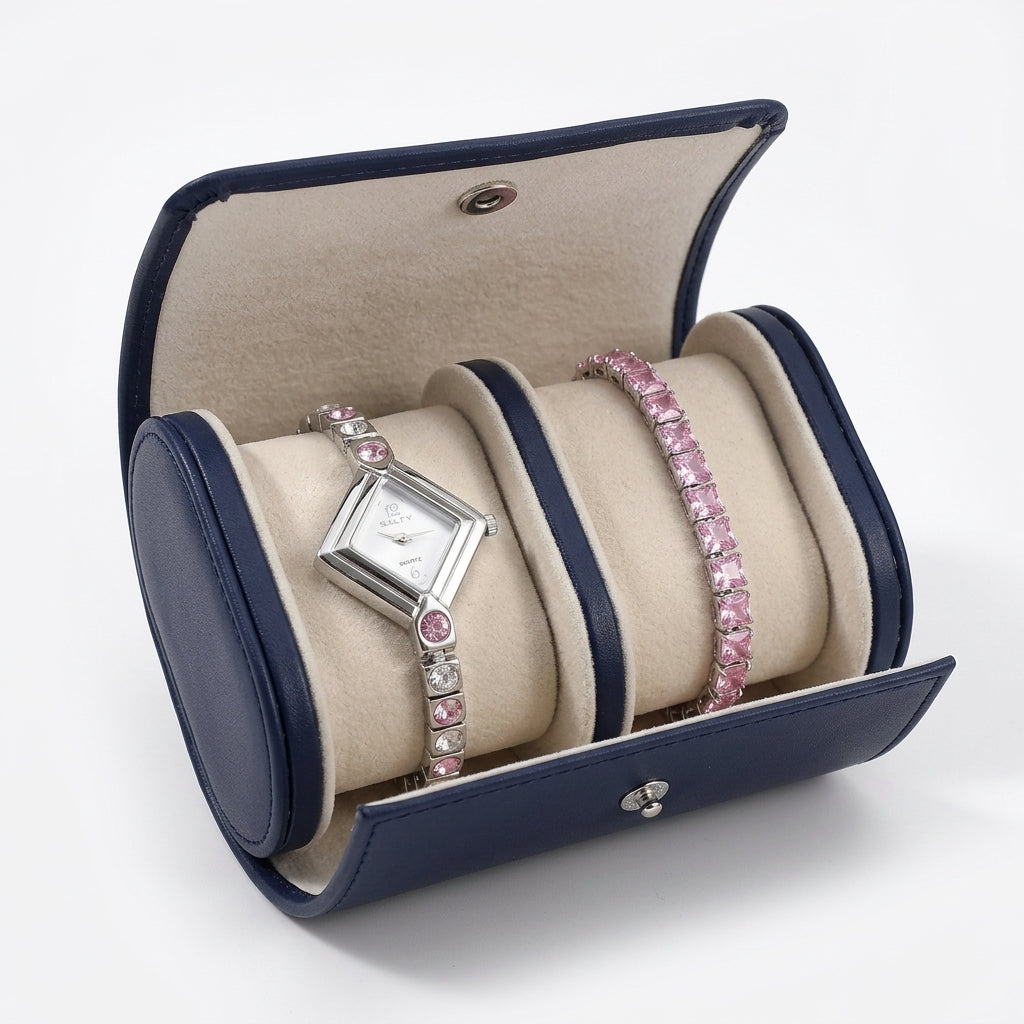 Blush Sparkle Watch Bracelet Stack | Salty