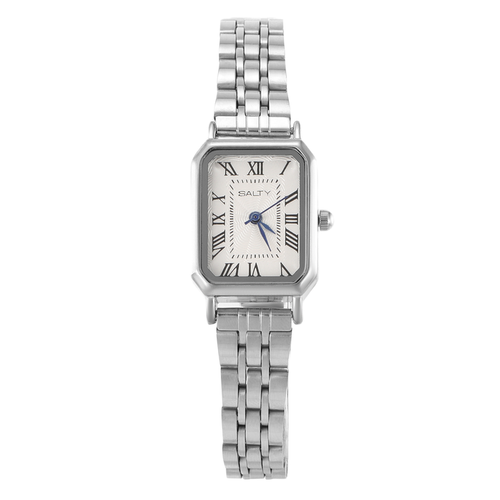 White Dial Silver Quartz Watch for Women