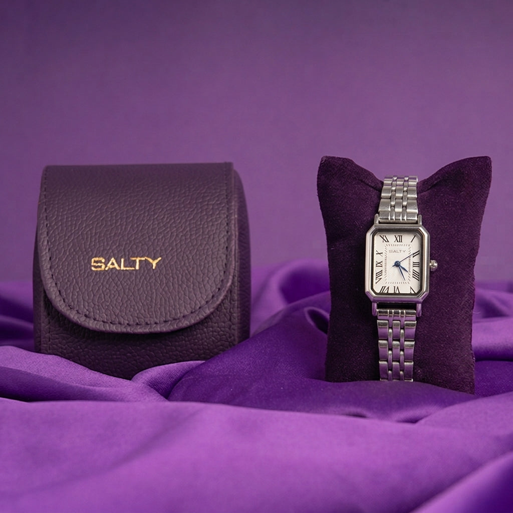 White Dial Silver Quartz Watch for Women