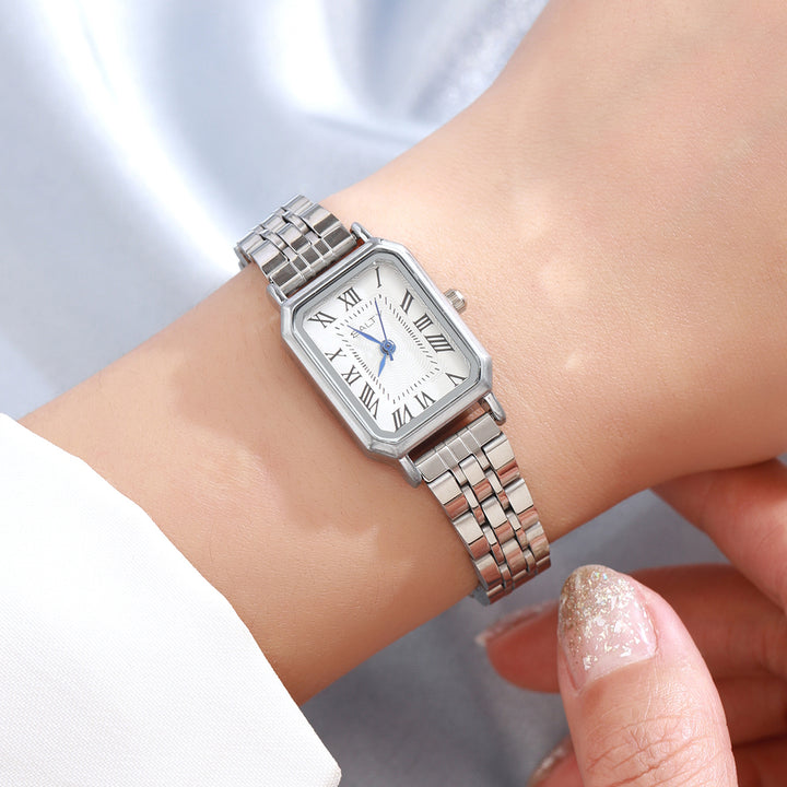 White Dial Silver Quartz Watch for Women