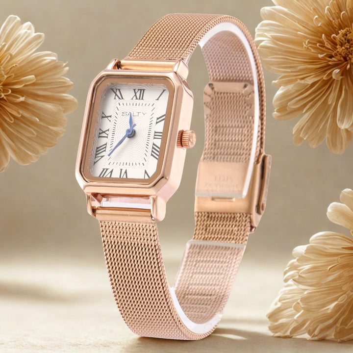 White Dial Royale Rose Gold Analog Watch
