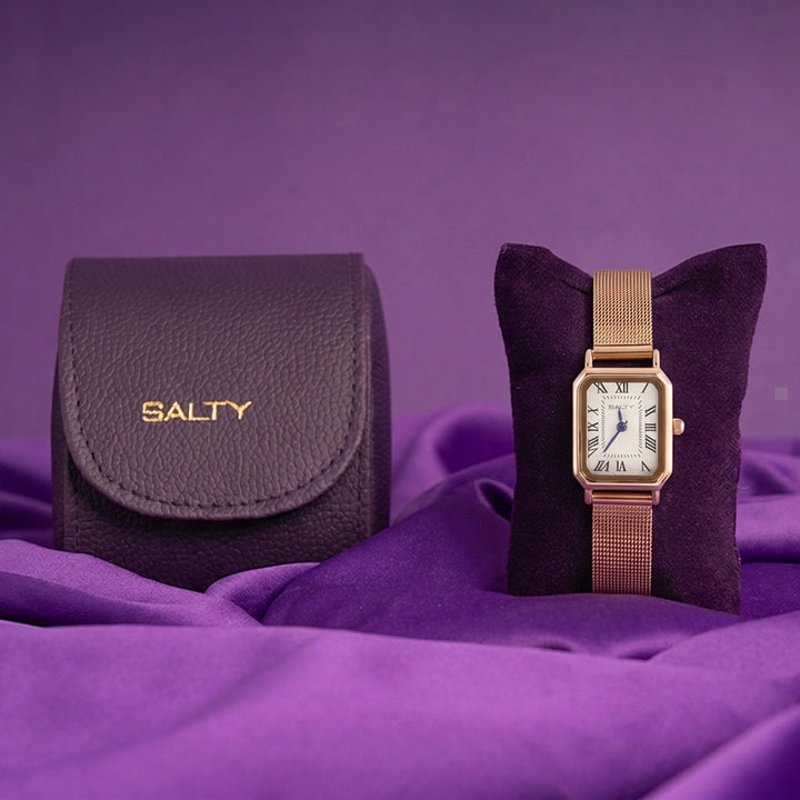 White Dial Royale Rose Gold Analog Watch