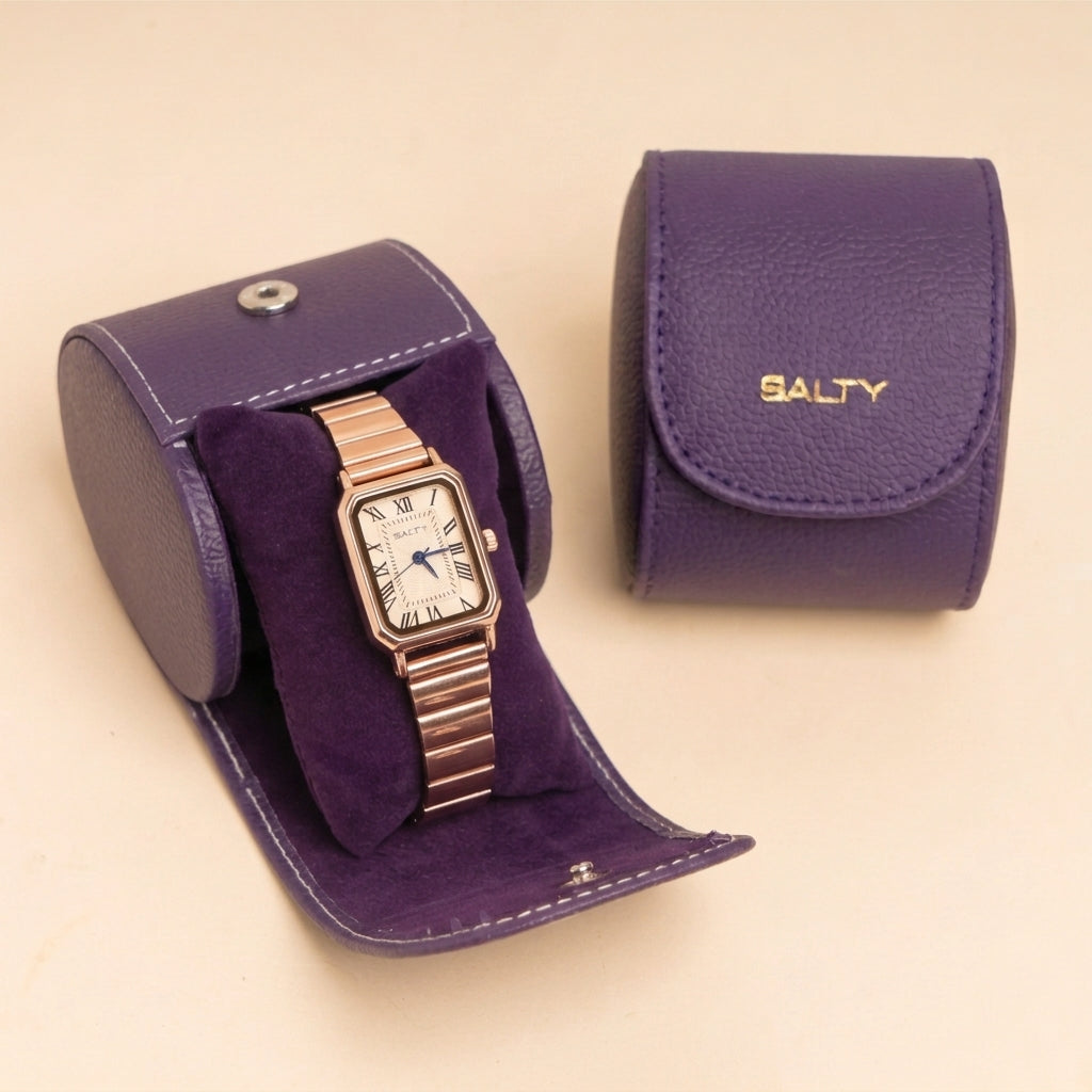 Rose Gold Dial Retro Watch
