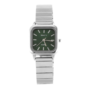 Green Forest Dial Sleek Vintage Watch