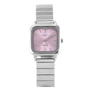 The Lilac Square Dial Sleek Quartz Watch