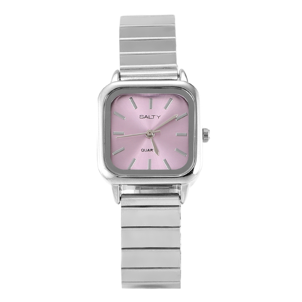 The Lilac Square Dial Sleek Quartz Watch