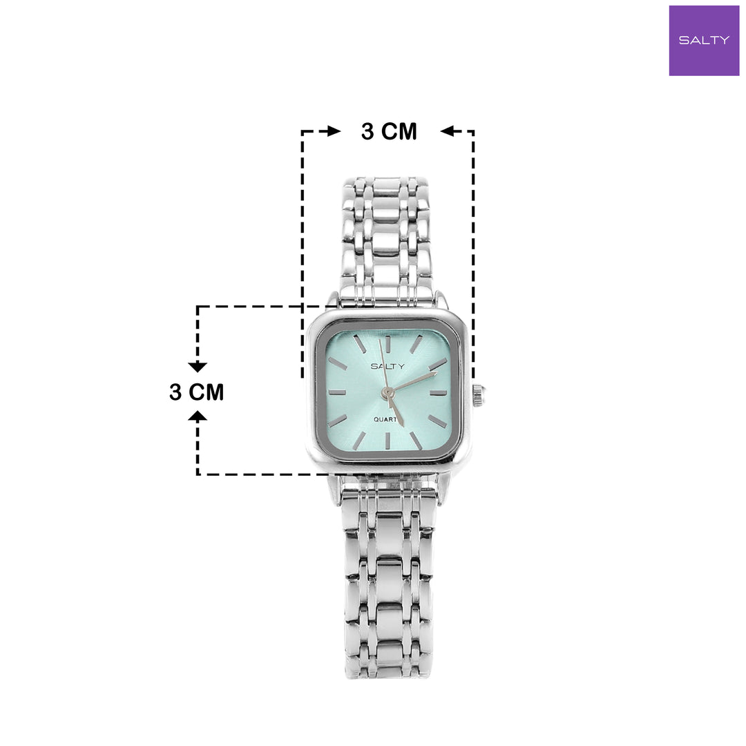 Tiffany Blue Dial Minimal Analog Quartz Watch