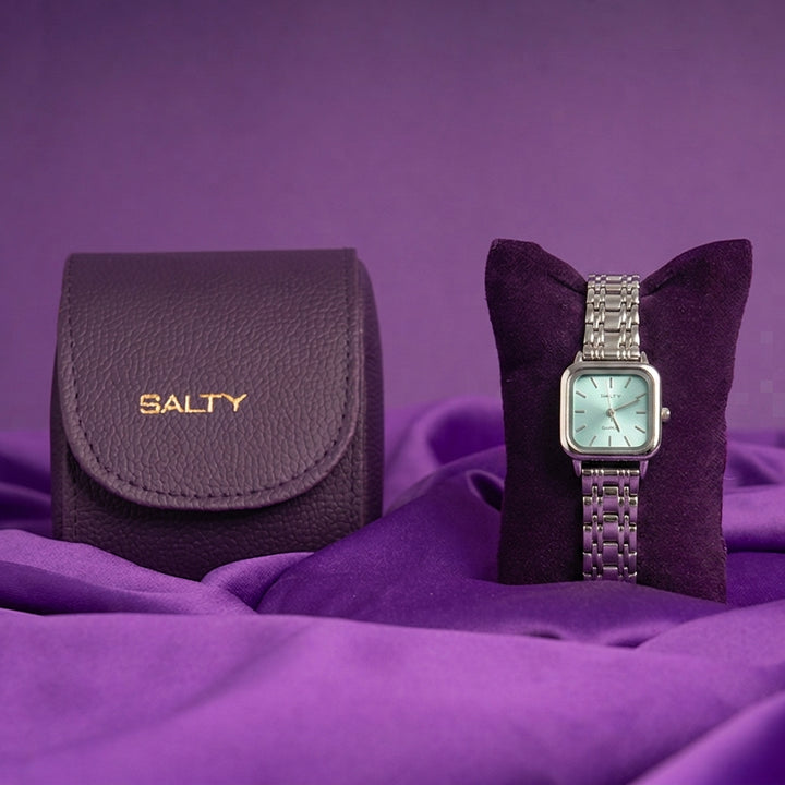 Tiffany Blue Dial Minimal Analog Quartz Watch