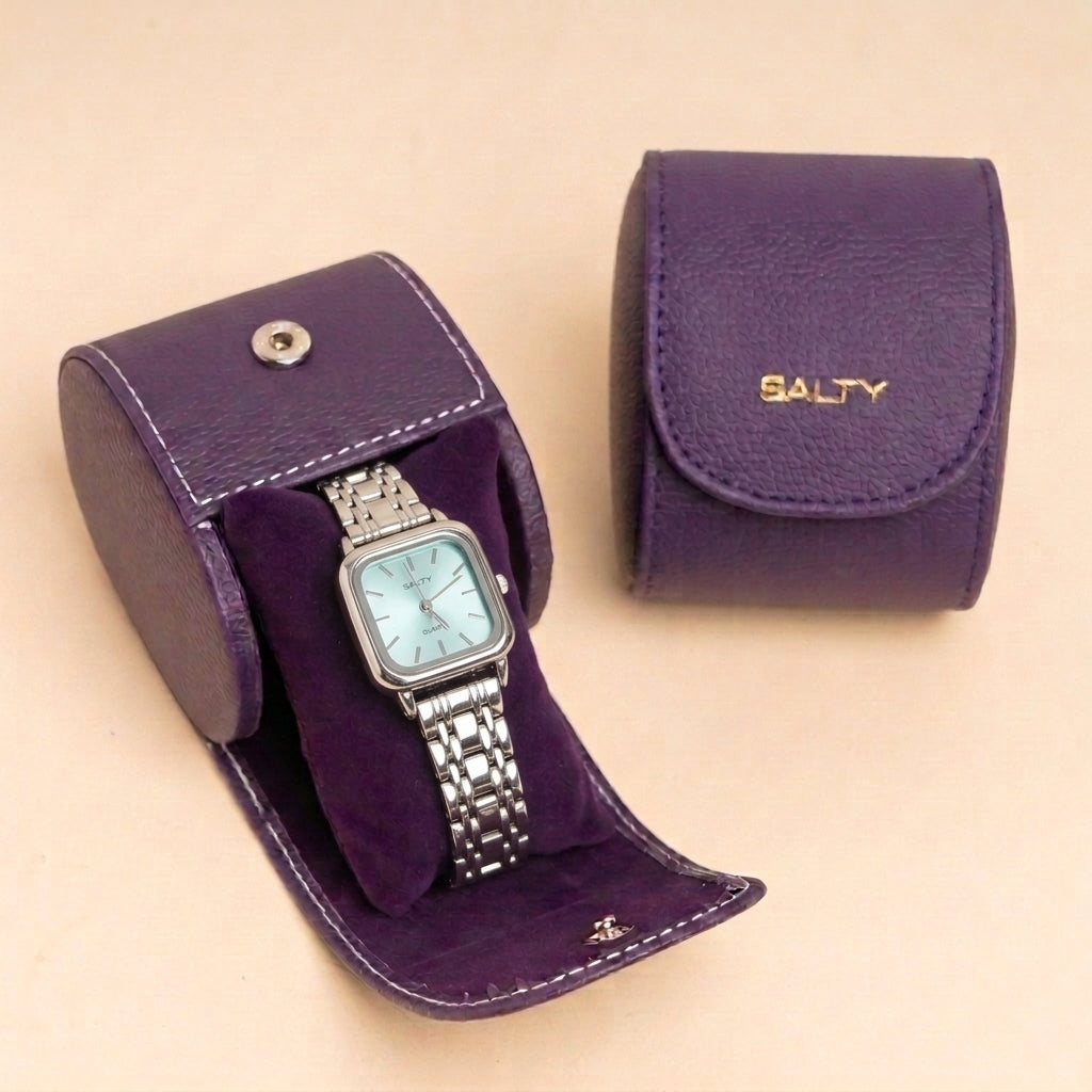 Tiffany Blue Dial Minimal Analog Quartz Watch