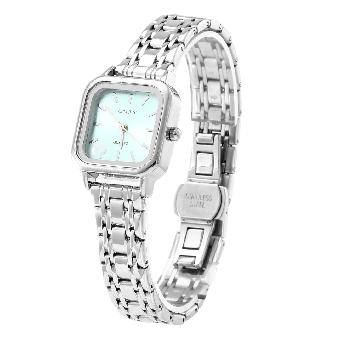 Tiffany Blue Dial Minimal Analog Quartz Watch