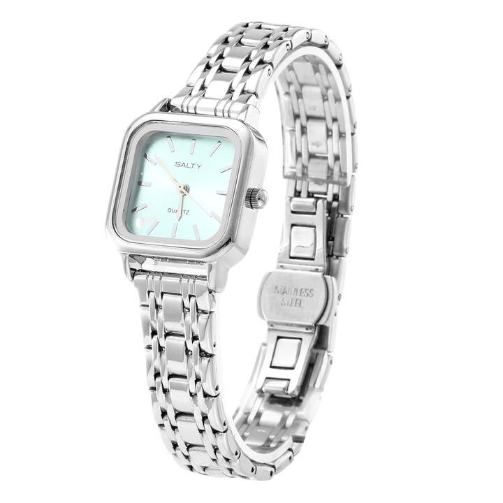 Tiffany Blue Dial Minimal Analog Quartz Watch
