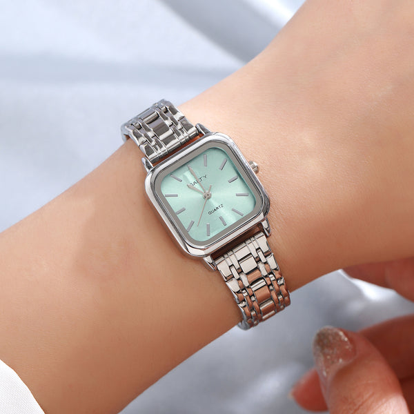 Tiffany Blue Dial Minimal Analog Quartz Watch