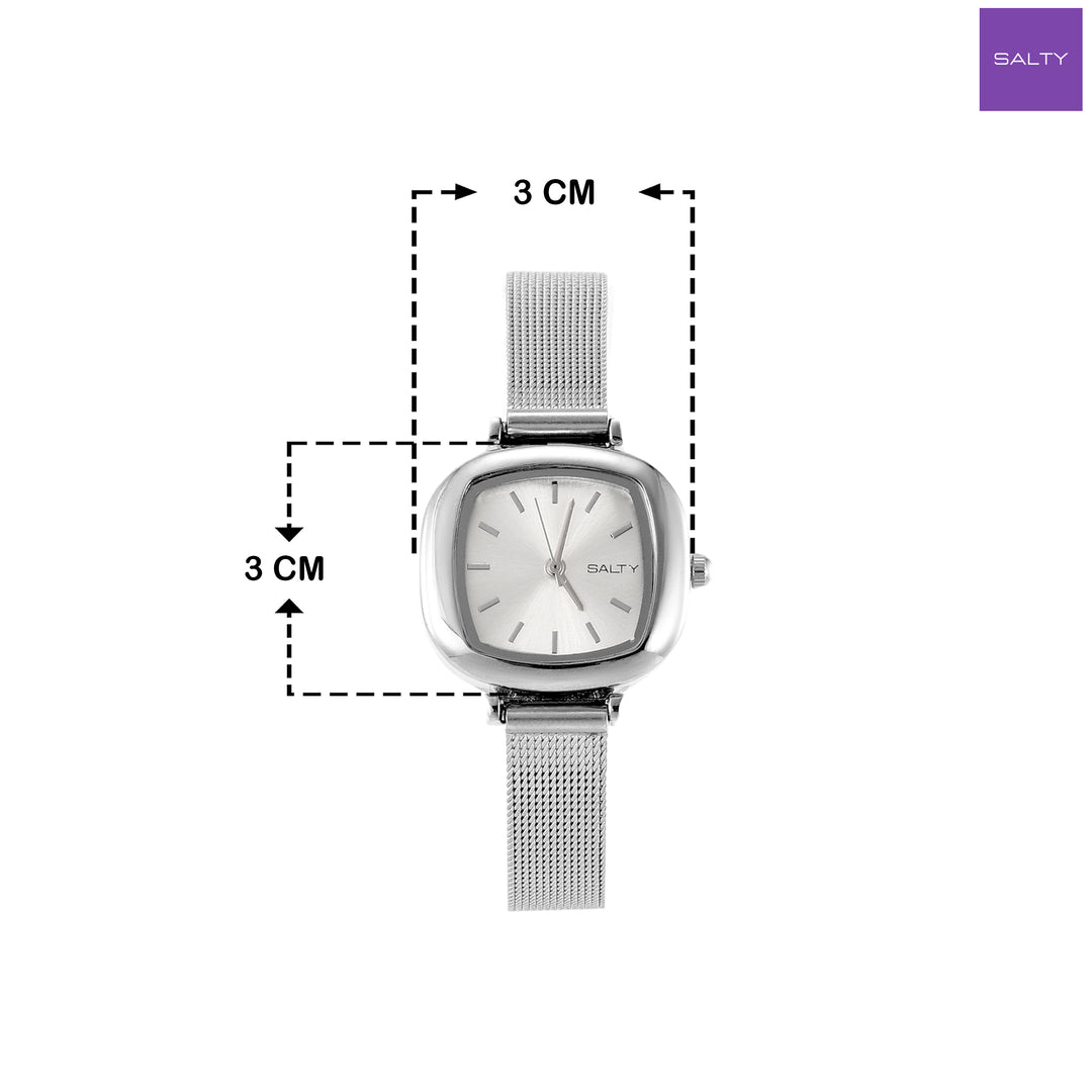 Silken Arc Curvy Dial Designer Watch for Girls