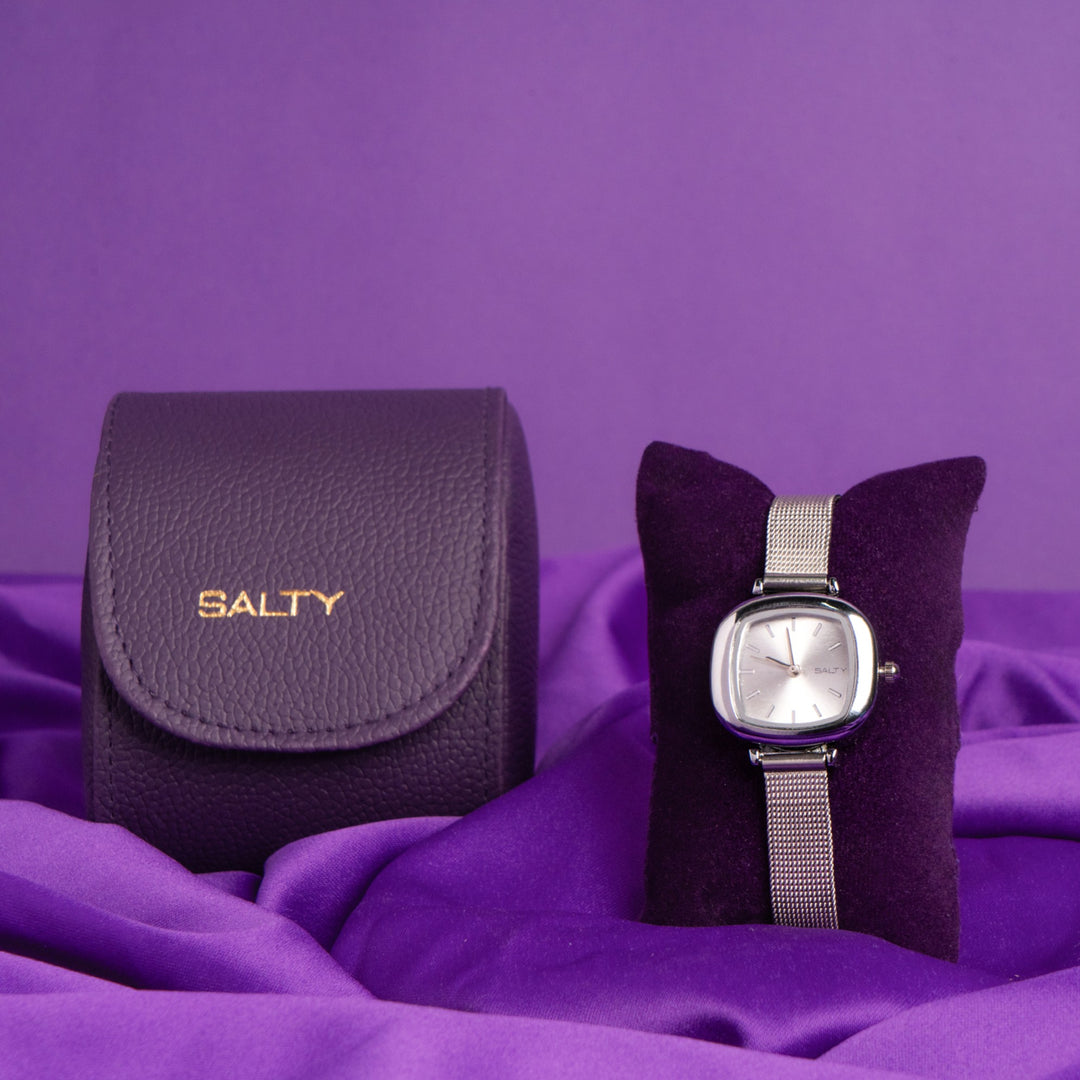 Silken Arc Curvy Dial Designer Watch for Girls