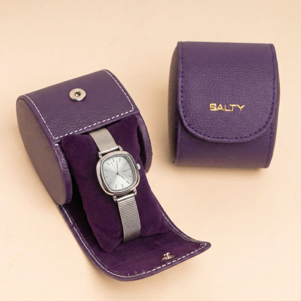 Silken Arc Curvy Dial Designer Watch for Girls