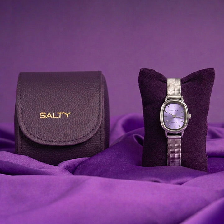 Mauve Dial Timeless Watch - Dark Purple