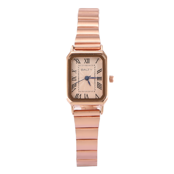 Rose Gold Dial Retro Square Watch