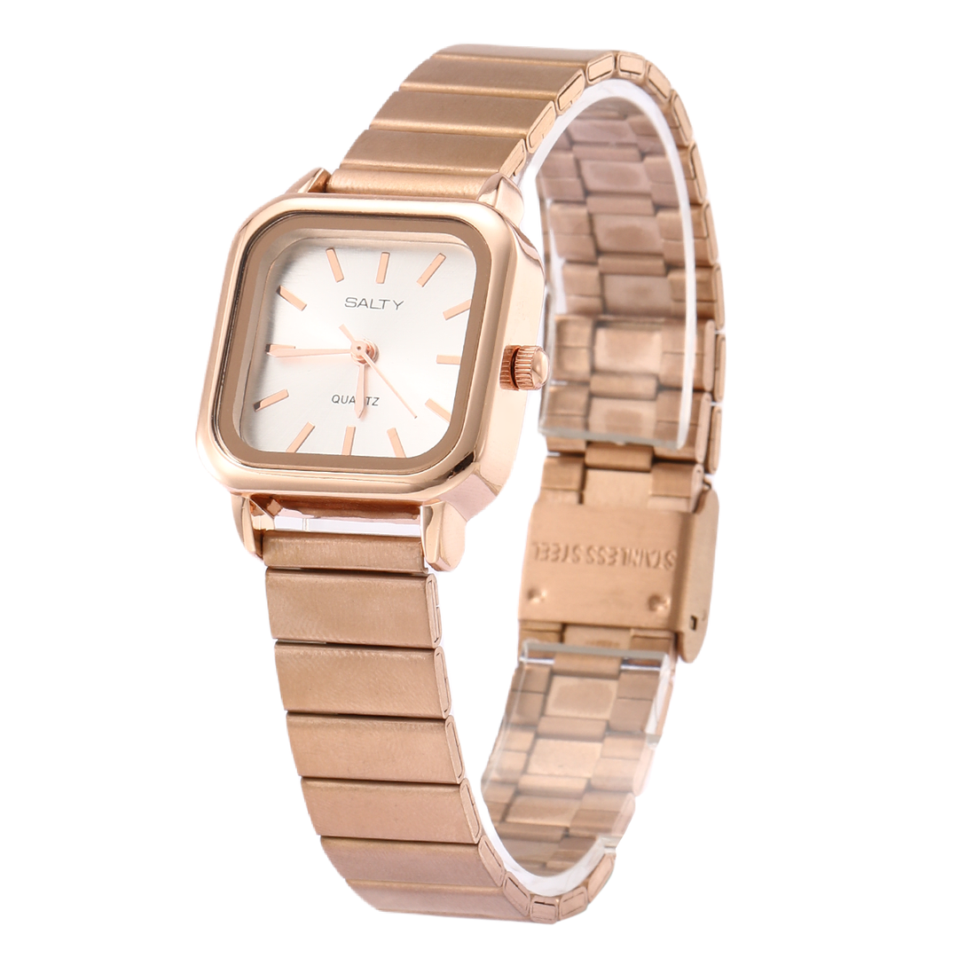 White Dial Rose Gold Analog Watch for Women