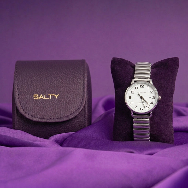 White & Round Dial Wrist Watch For Women