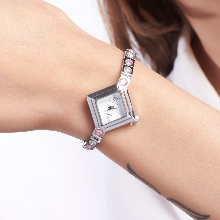 Diamond Dial Crystal Watch