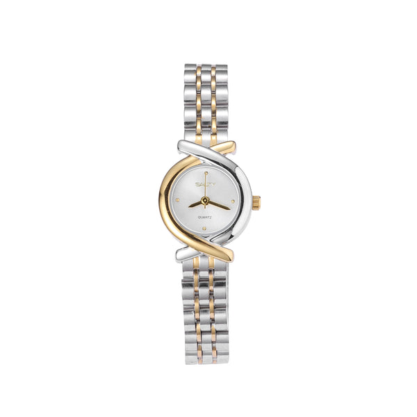 2 Tone Luxe Loop Dial Chic Watch
