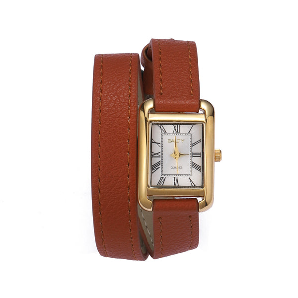 Vintage Muse Leather Strap Wrappable Watch - Tan