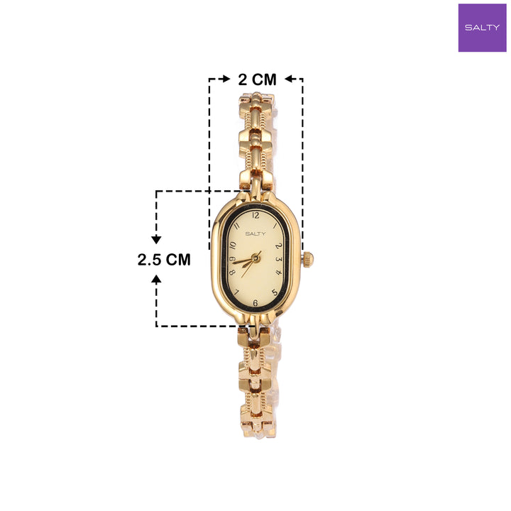 Luxury Oval White Dial Watch