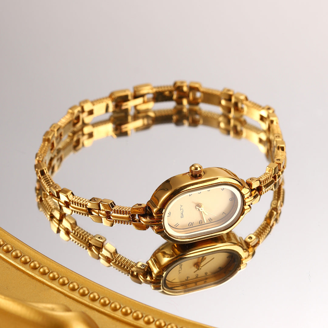 Luxury Oval White Dial Watch