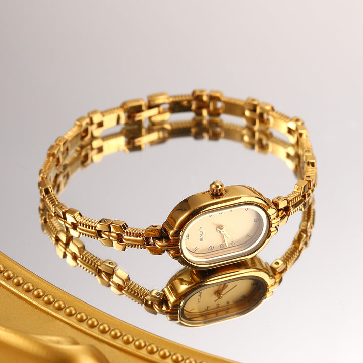 Luxury Oval White Dial Watch
