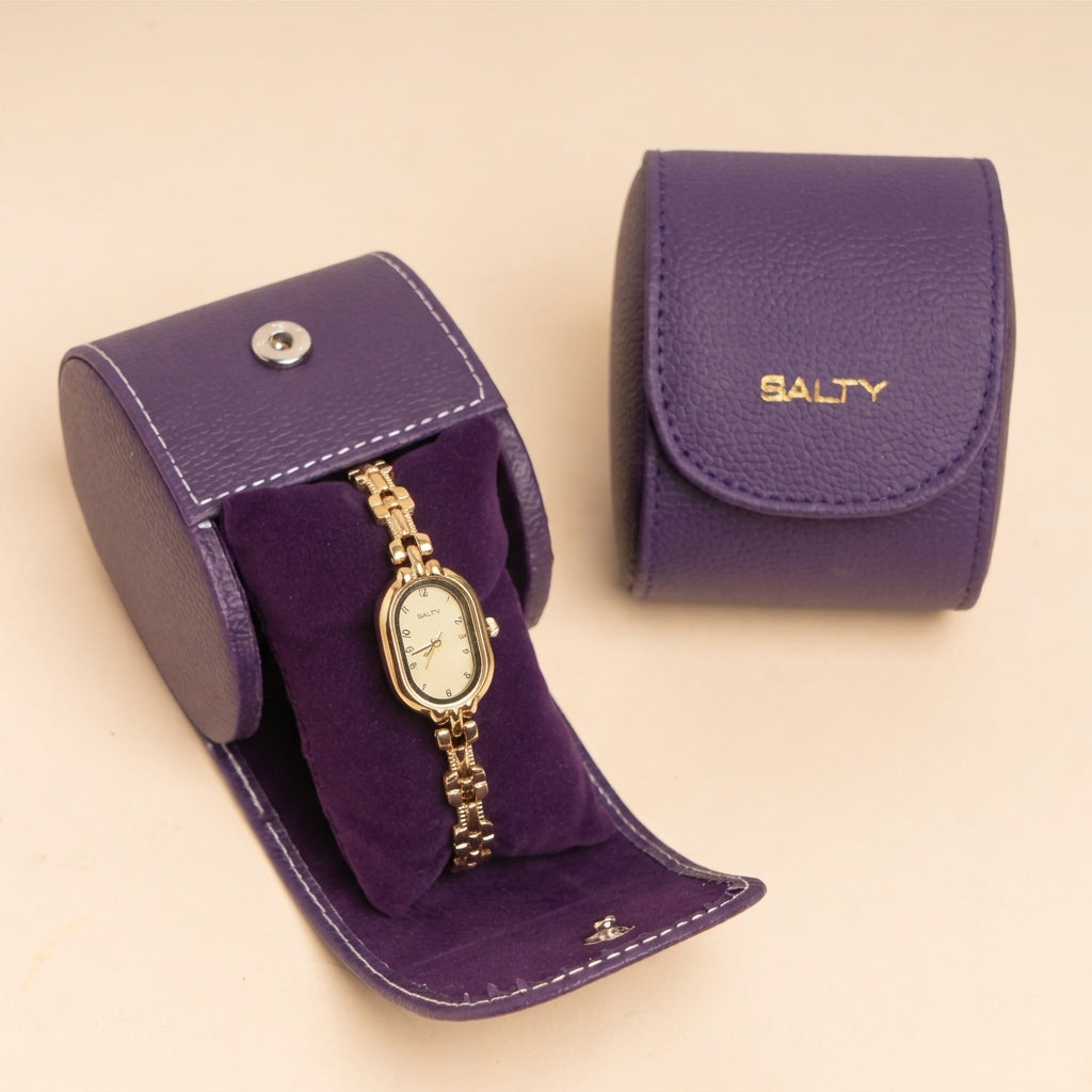 Luxury Oval White Dial Watch