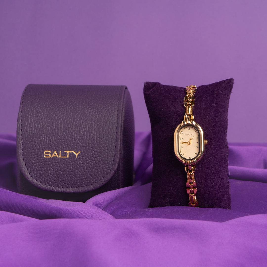 Luxury Oval White Dial Watch