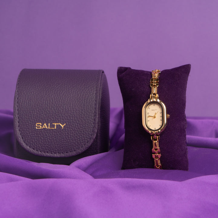 Luxury Oval White Dial Watch