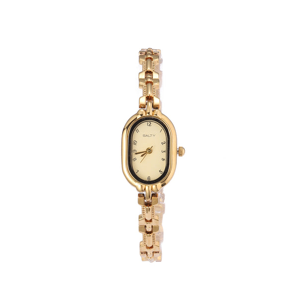 Luxury Oval White Dial Watch