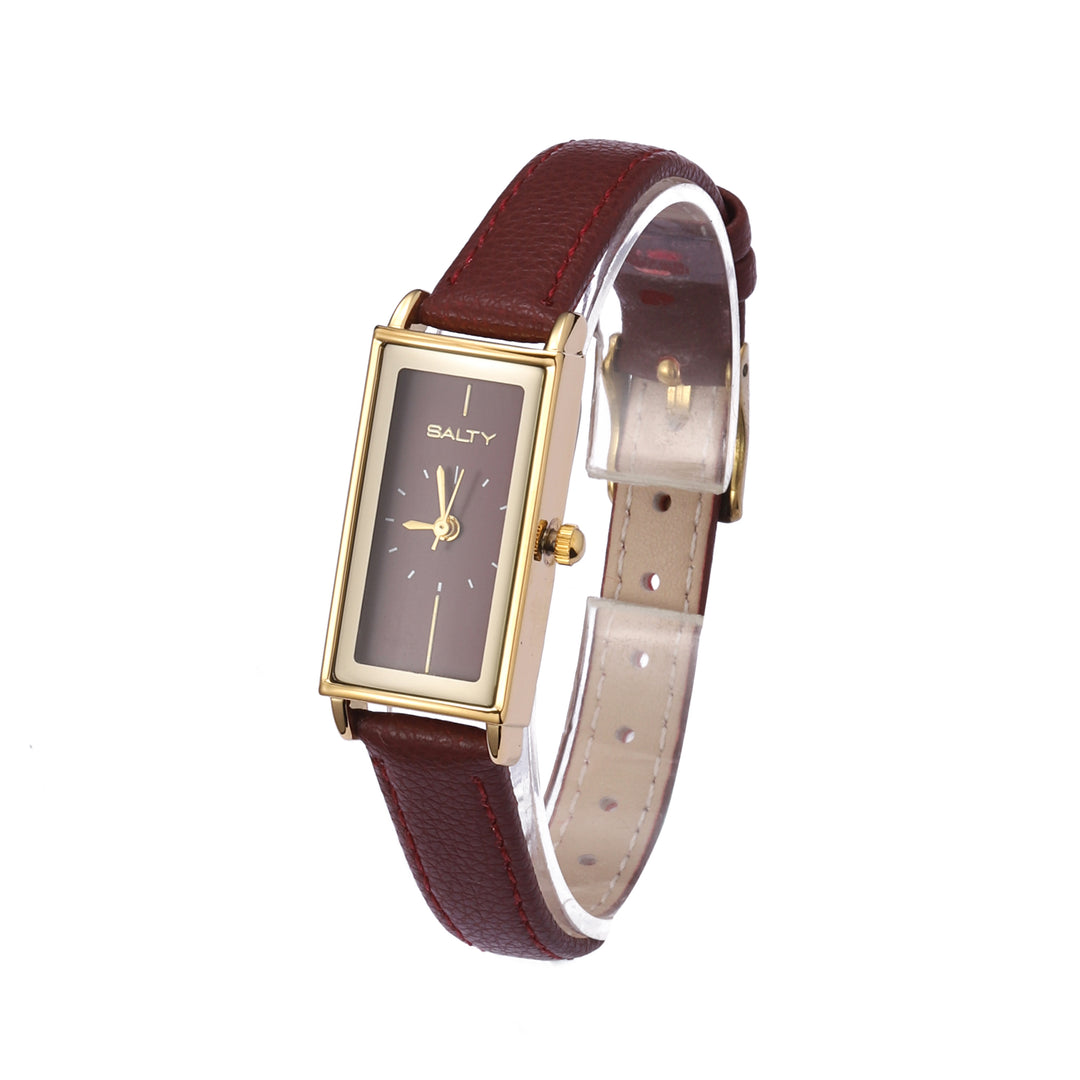 Wine Classic Leather Strap Analog Watch