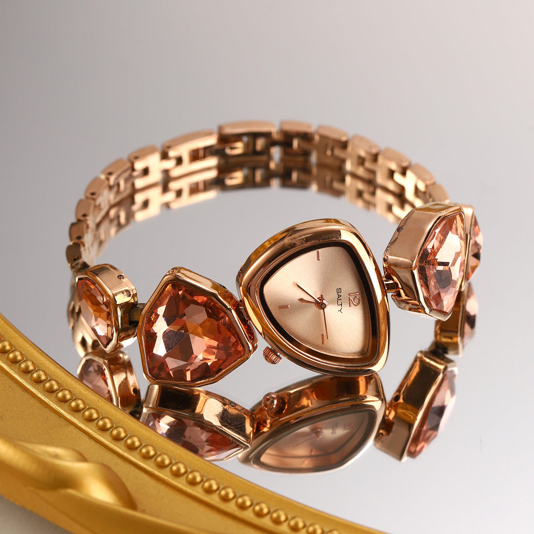 Rose Gold Diamond Luxury Watch