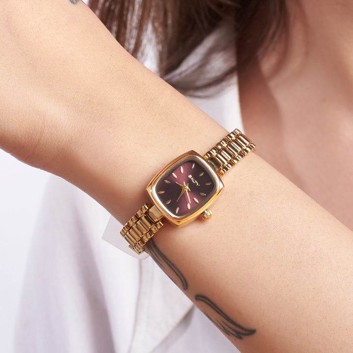 Maroon Majesty Dial Watch