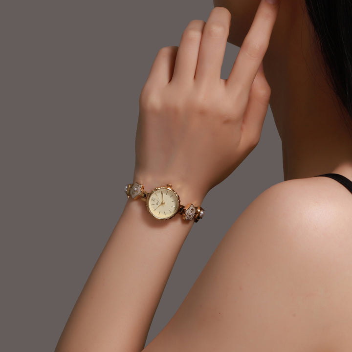 Golden Bloom Pearl Watch