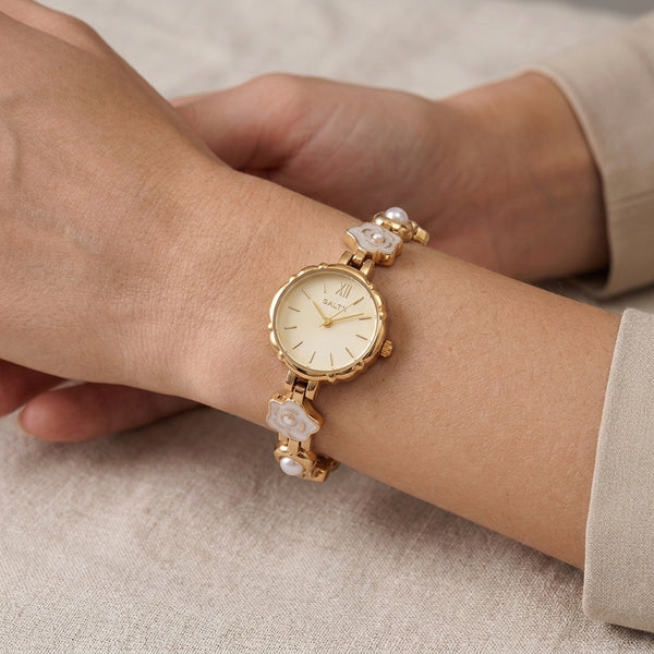Golden Bloom Pearl Watch