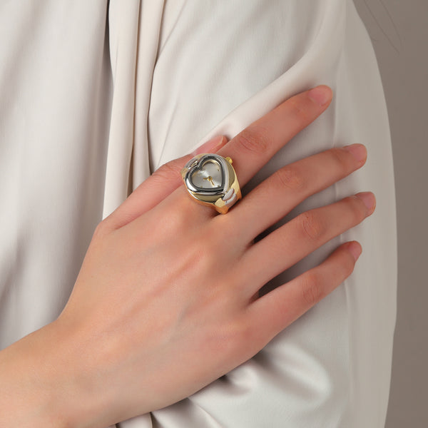 HeartTime Watch Ring - Gold