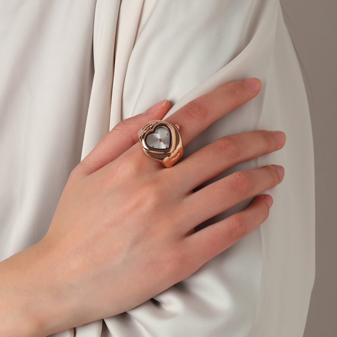 HeartTime Watch Ring - Rosegold