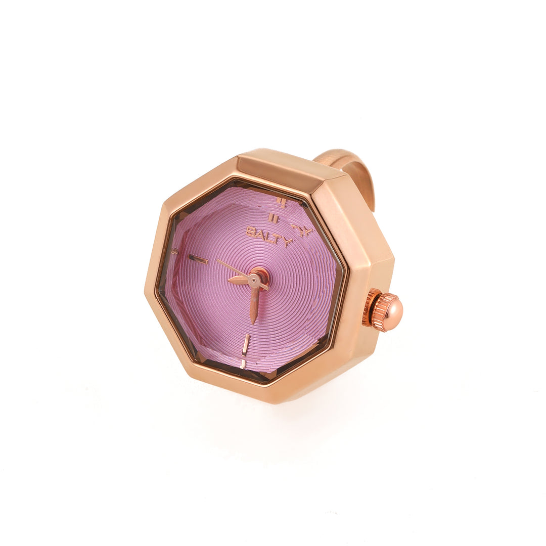 Octagon Golden Hour Watch Ring - Rosegold