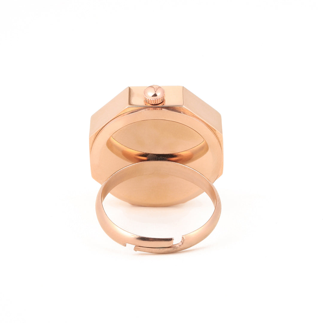 Octagon Golden Hour Watch Ring - Rosegold