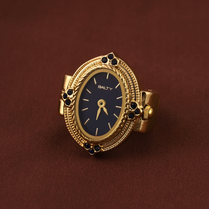 Royale Rope Style Watch Ring - Blue