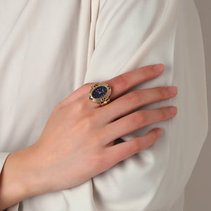 Royale Rope Style Watch Ring - Blue