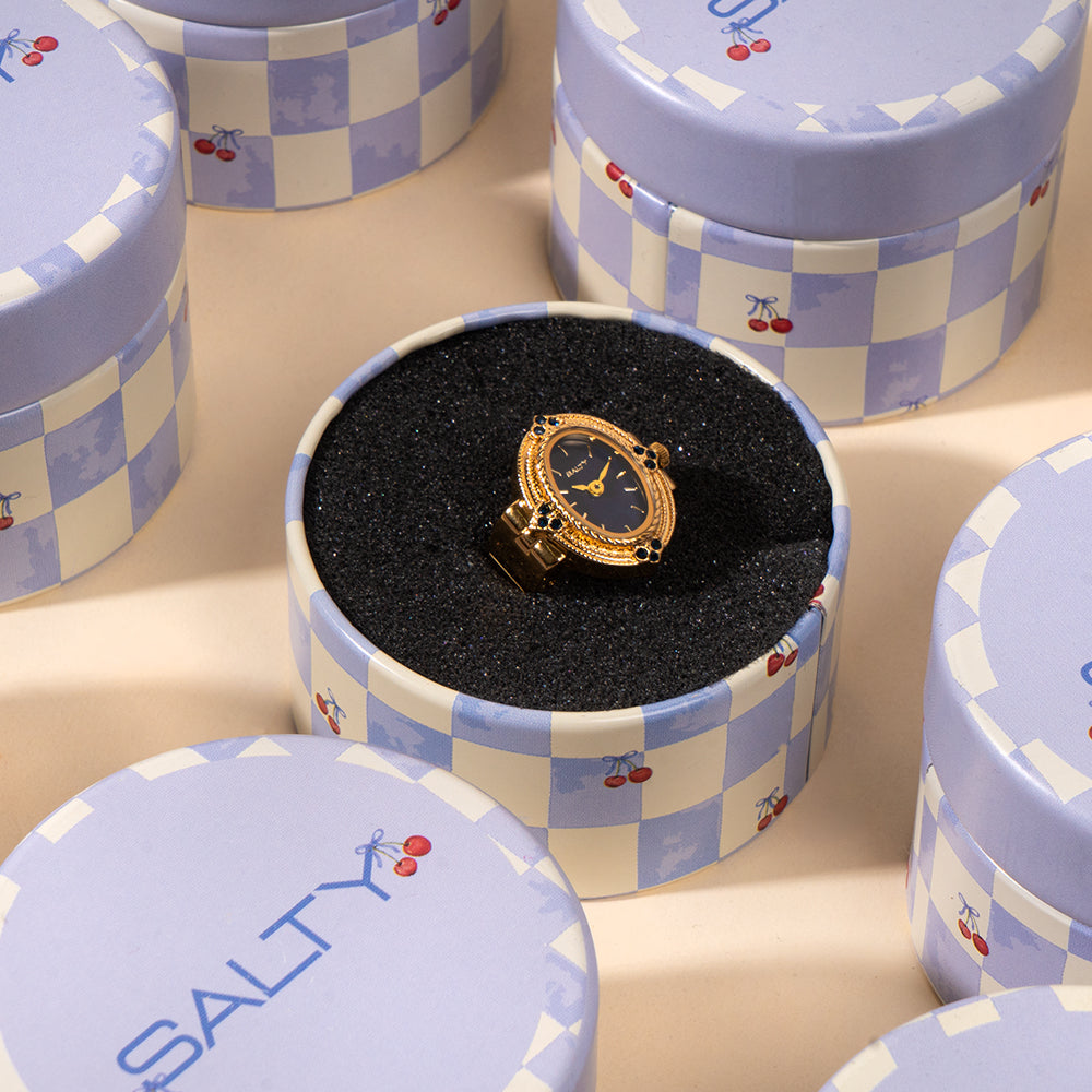 Royale Rope Style Watch Ring - Blue