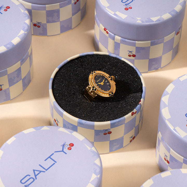 Royale Rope Style Watch Ring - Blue